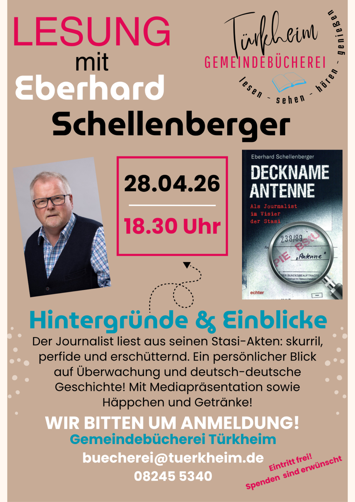 Autorenlesung E. Schellenberger 28.04.2062