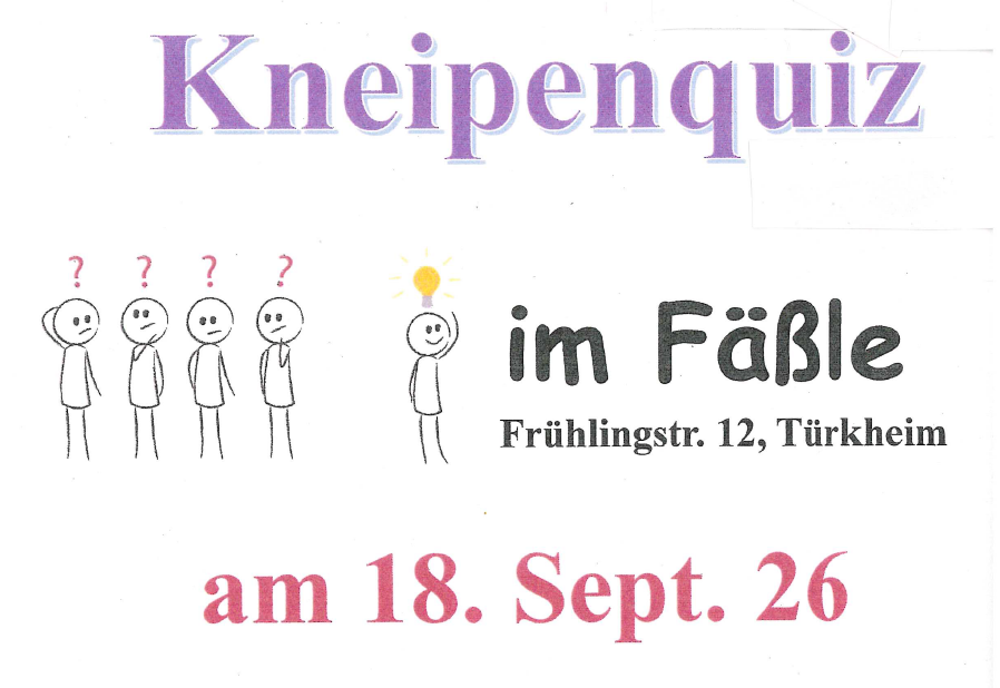 Kneipenquiz im Gasthaus Zum Fäßle